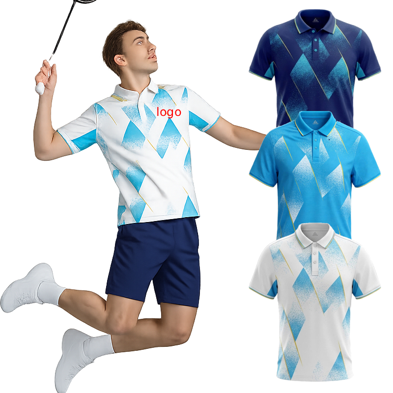 Badminton Logo - Kaos Polo Badminton Pria Logo Kustom
