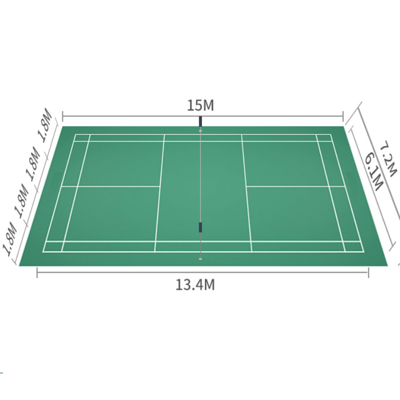 Matras Lantai Bulu Tangkis PVC - Badminton Logo ulasan dan harga